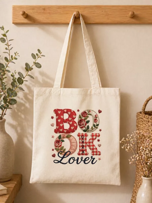 BOOK LOVER BEZ ÇANTA ( SÜBLİMASYON )