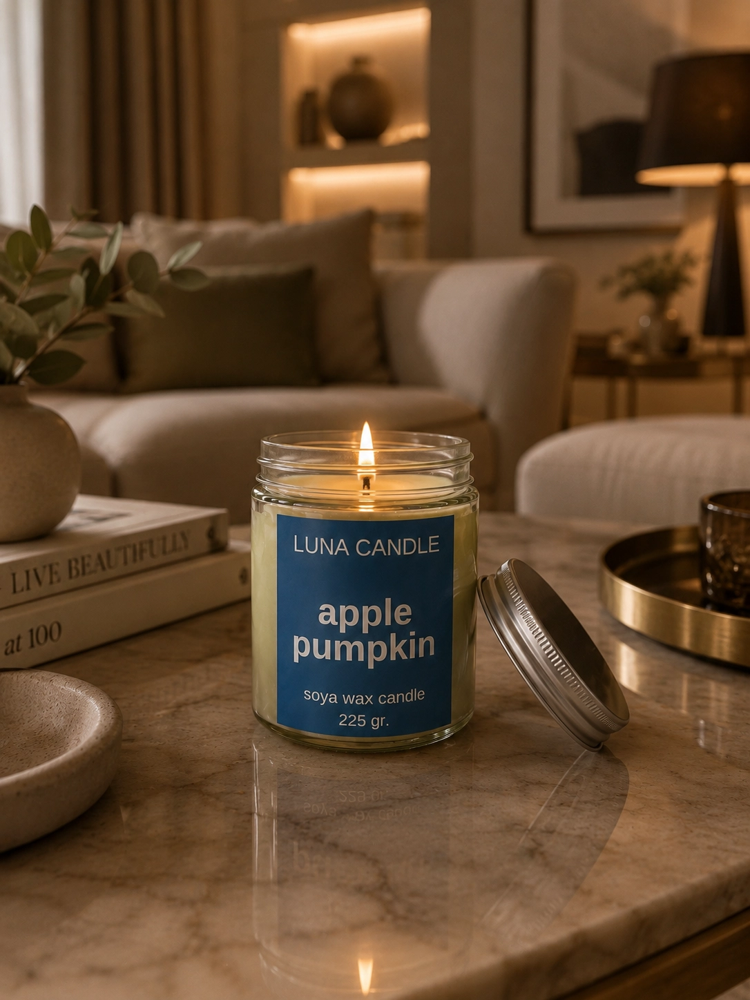 APPLE PUMPKIN SOYA WAX CANDLE - 225 GR
