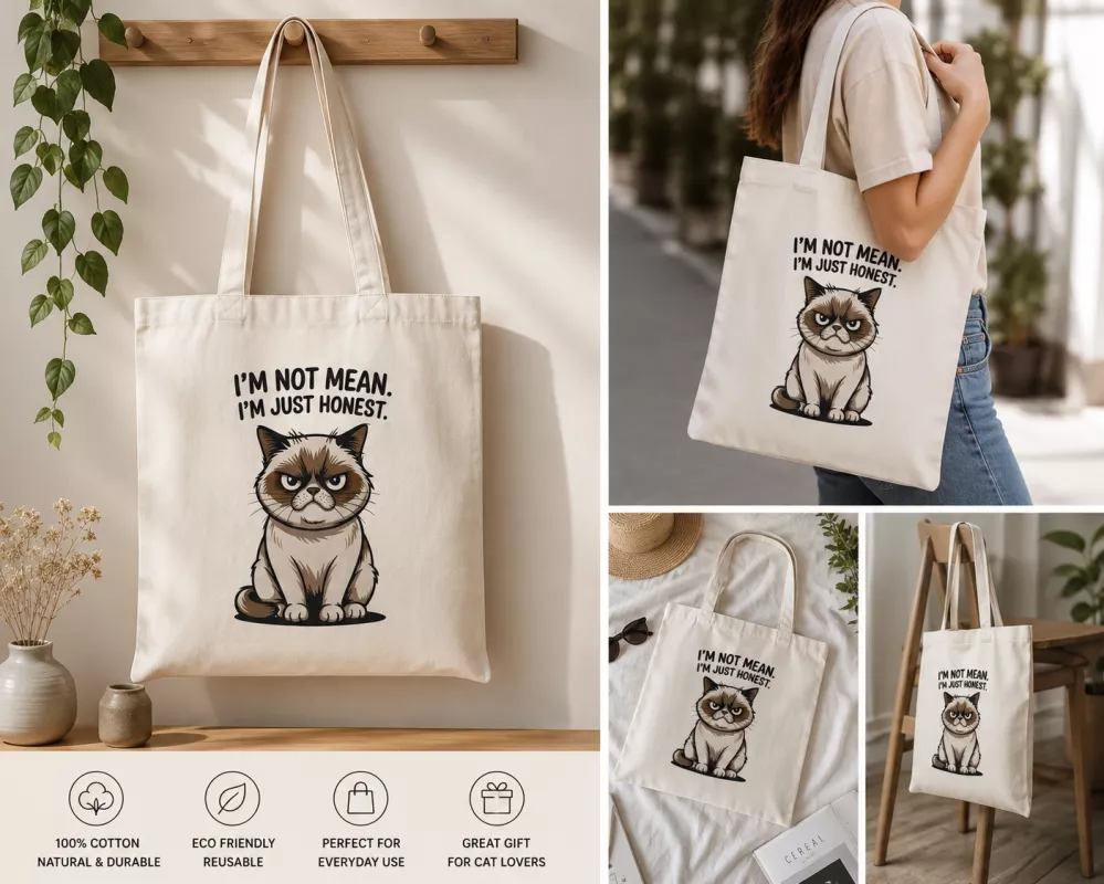 KEDİ BEZ ÇANTA
