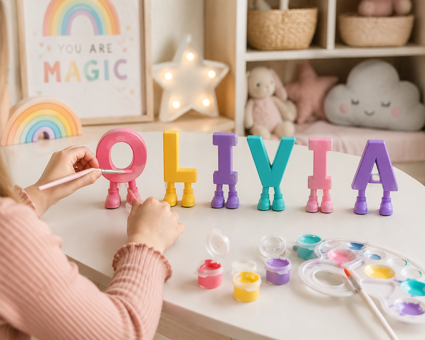AYAKLI HARF BOYAMA SETİ - 8 CM
