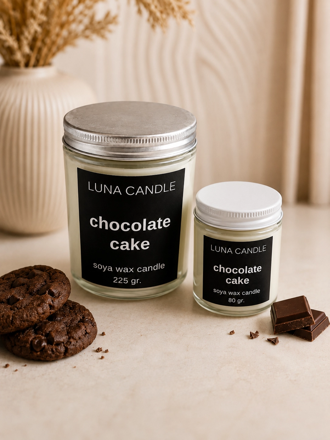 CHOCOLATE CAKE SOYA WAX CANDLE - 100 GR