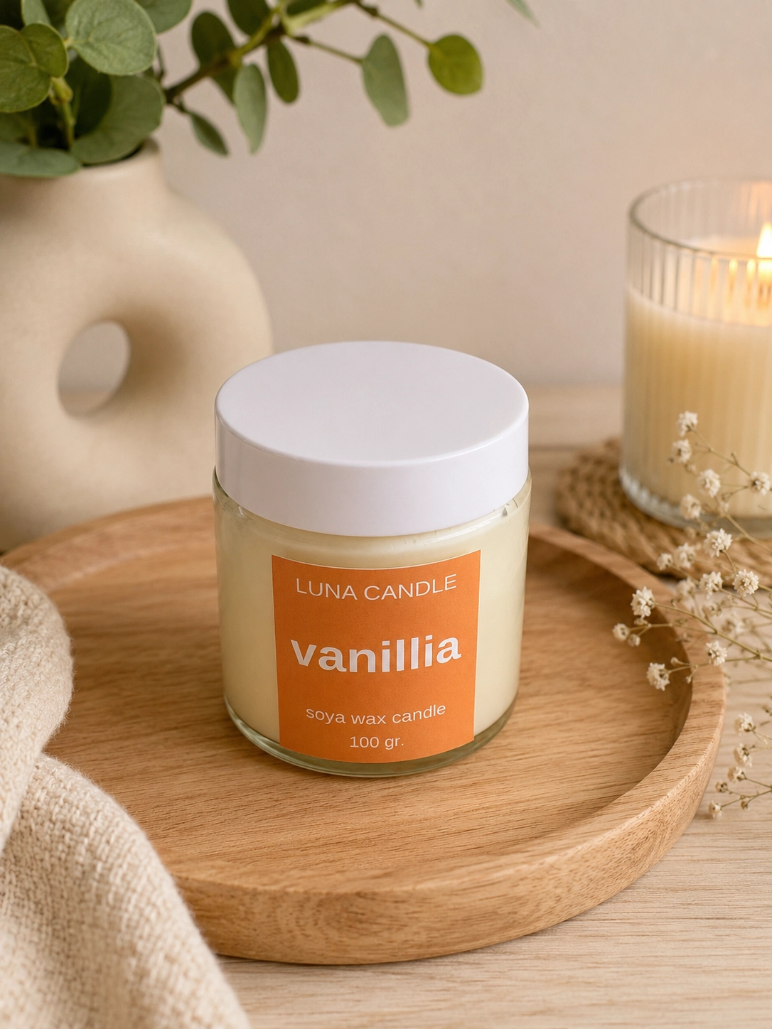VANİLYA SOYA WAX CANDLE - 100 GR