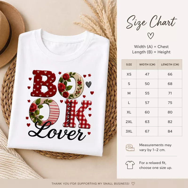 BOOK LOVER BASKILI T-SHİRT