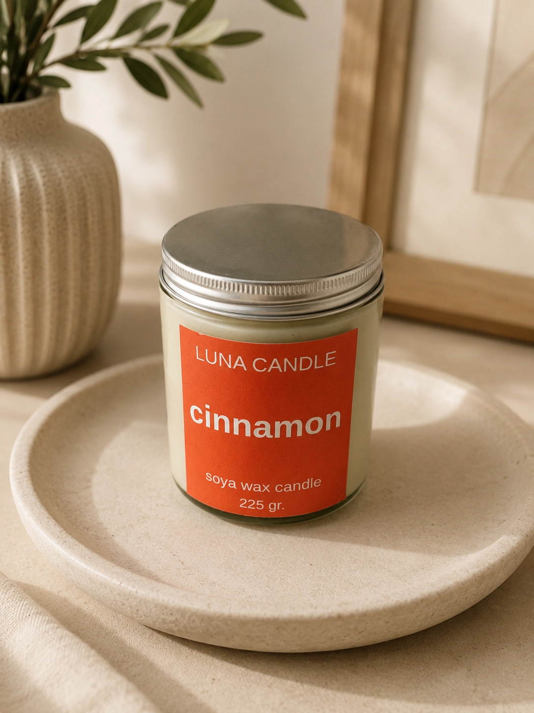 CINNAMON SOYA WAX CANDLE - 225 GR