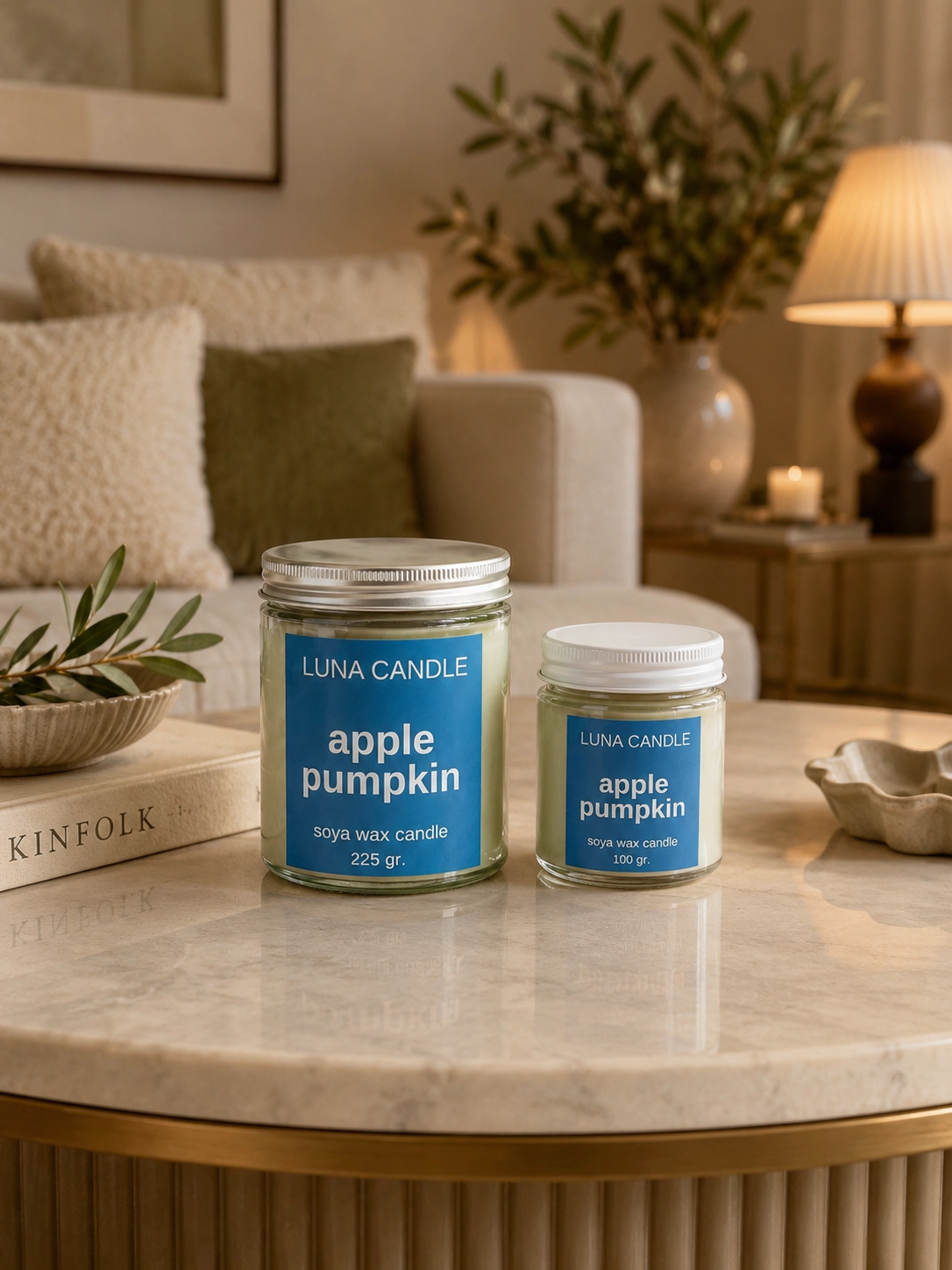 APPLE PUMPKIN SOYA WAX CANDLE - 100 GR