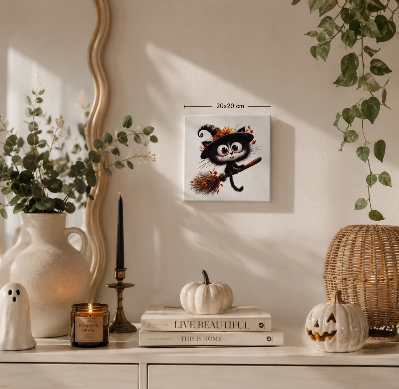 SÜPÜRGELİ KEDİ CANVAS TABLO