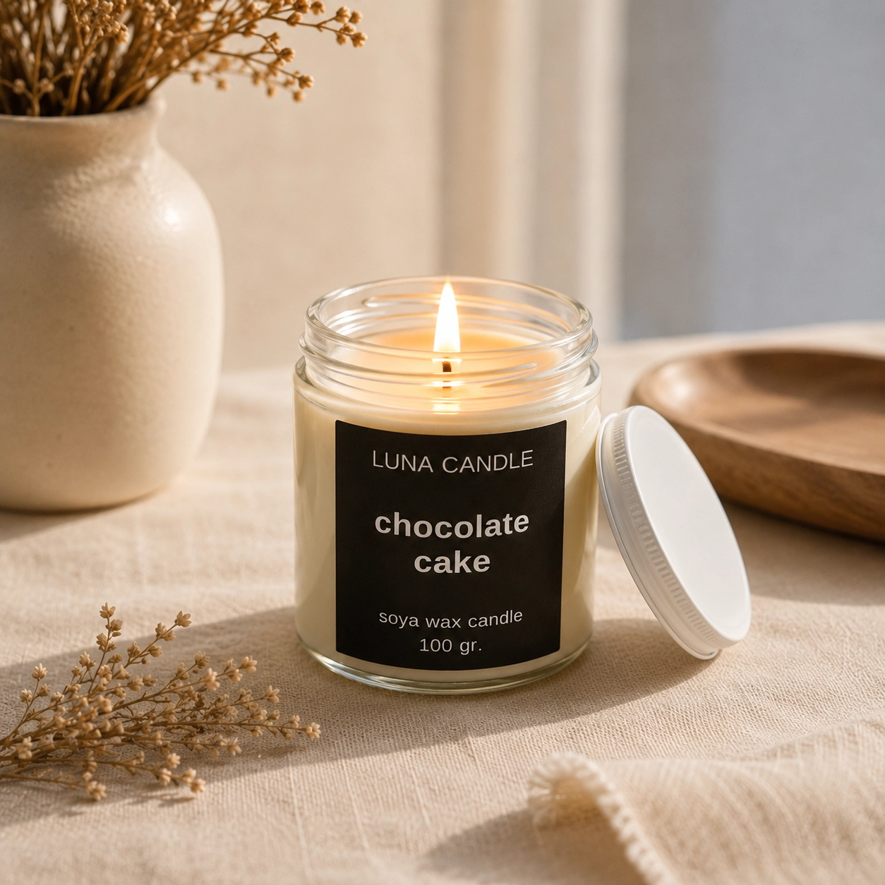 CHOCOLATE CAKE SOYA WAX CANDLE - 100 GR