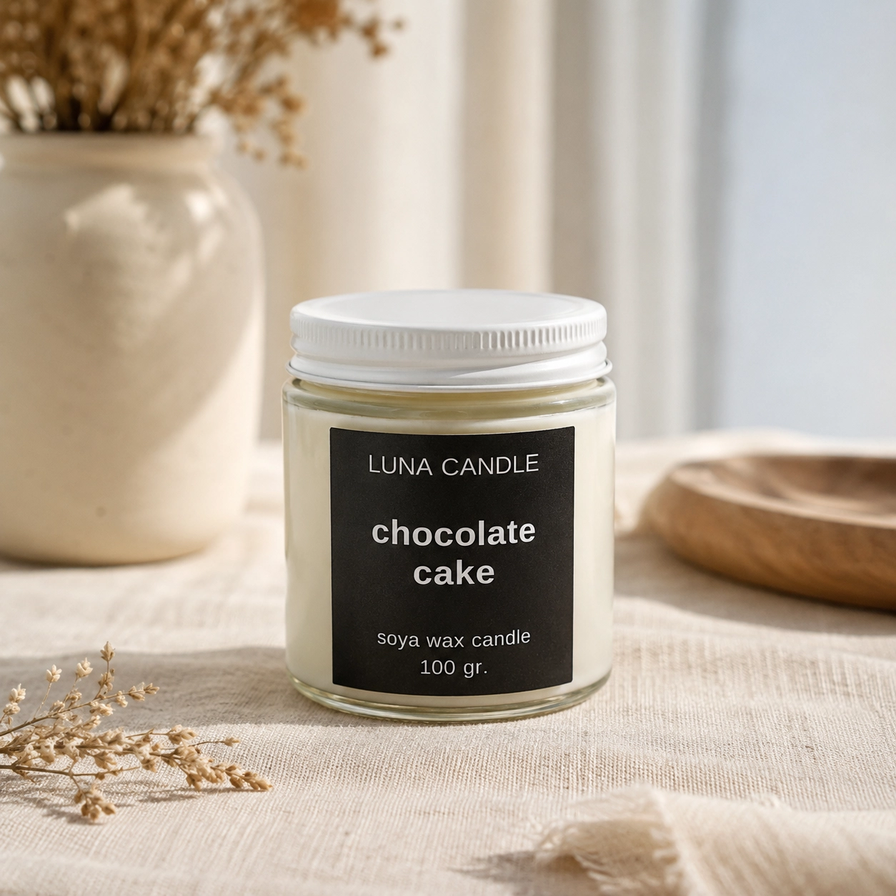 CHOCOLATE CAKE SOYA WAX CANDLE - 100 GR
