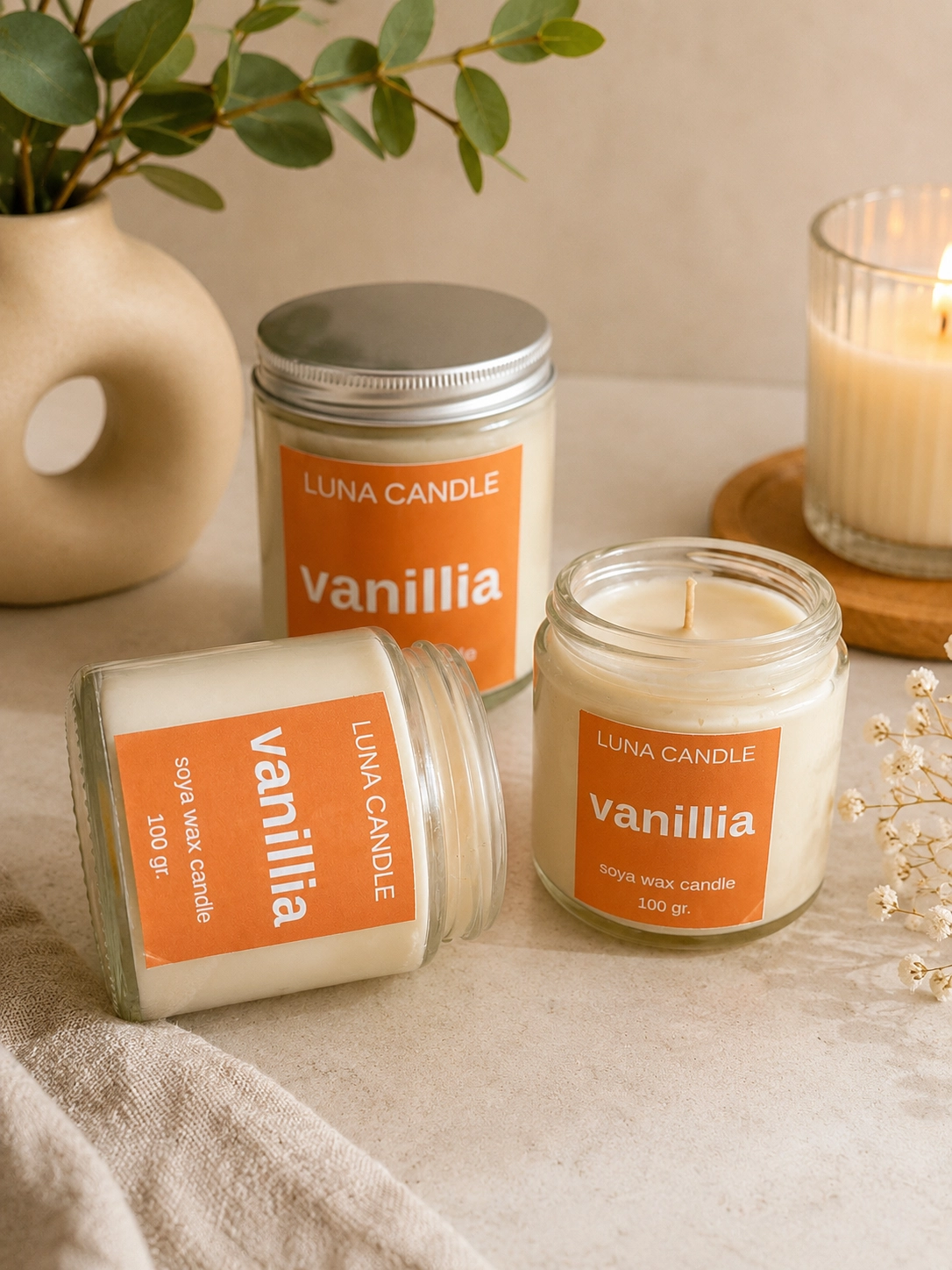 VANİLYA SOYA WAX CANDLE - 100 GR