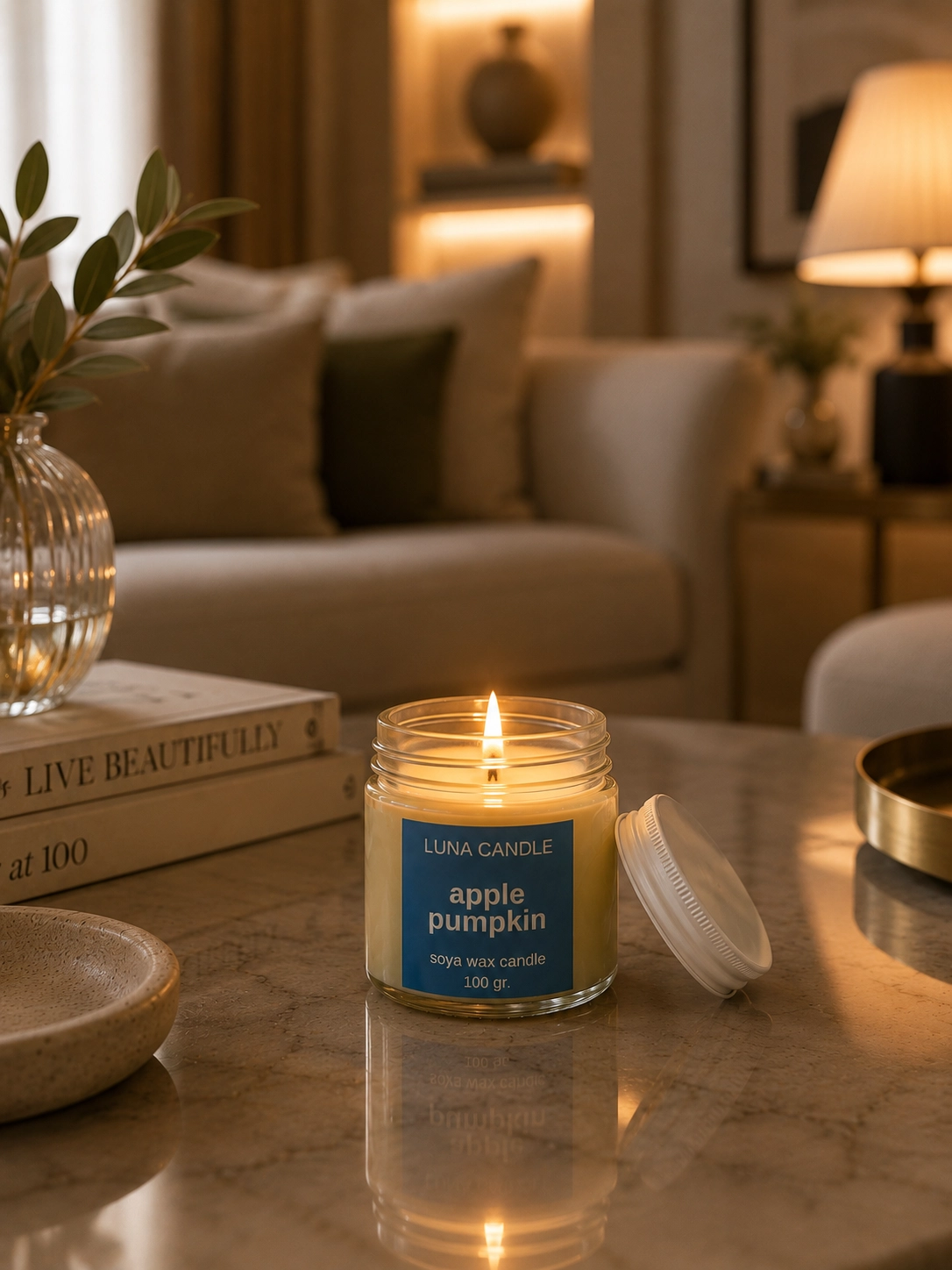 APPLE PUMPKIN SOYA WAX CANDLE - 100 GR