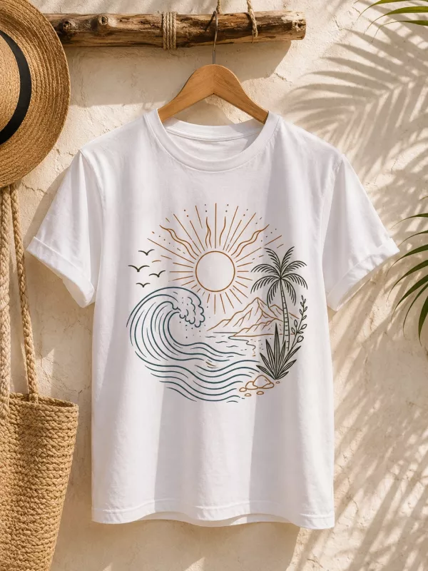 SUMMER BASKILI T-SHİRT