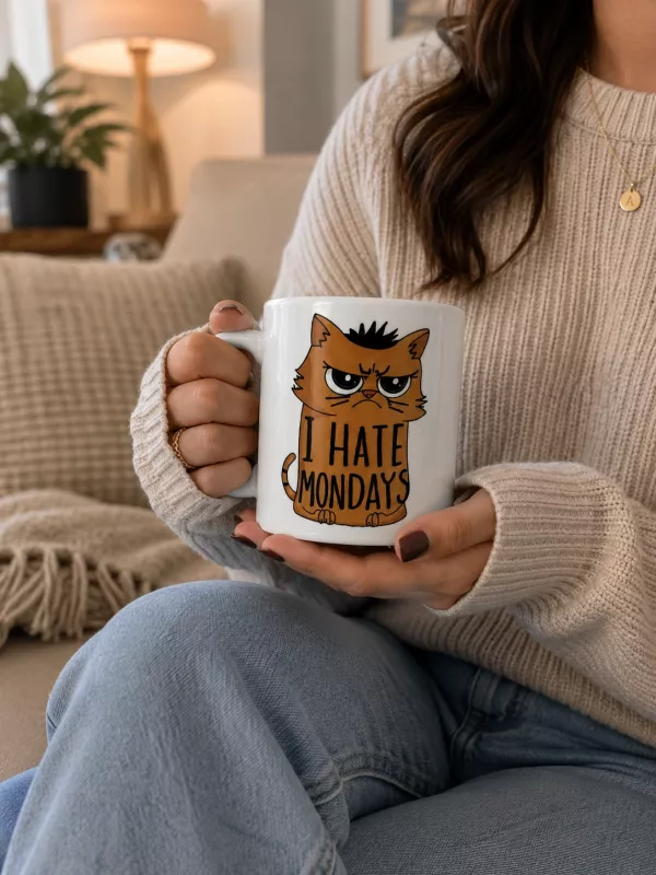 KEDİ BASKILI KUPA BARDAK