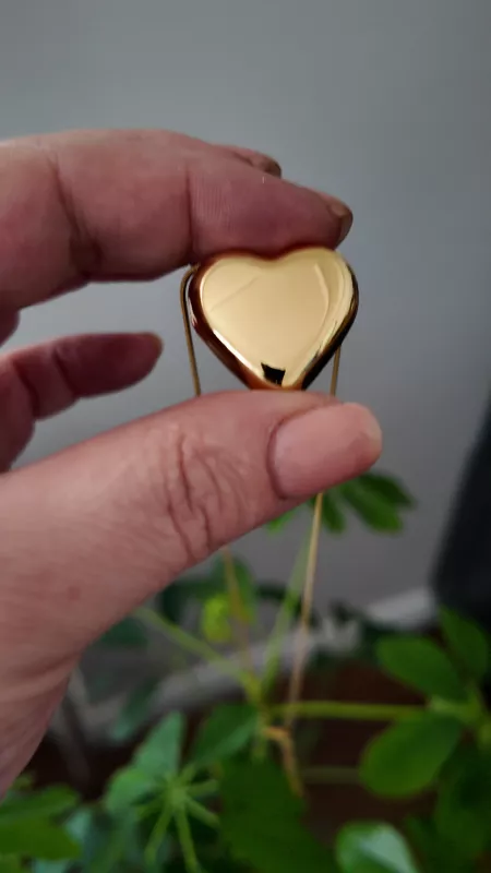 3D KALP ÇELİK KOLYE