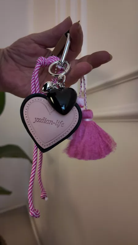 PEMBE KALP ÇANTA CHARM