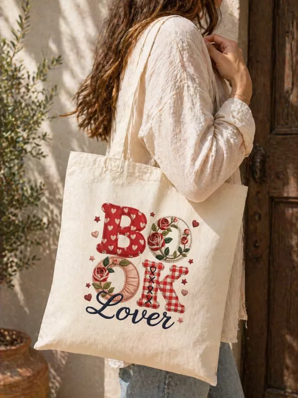 BOOK LOVER BEZ ÇANTA ( SÜBLİMASYON )