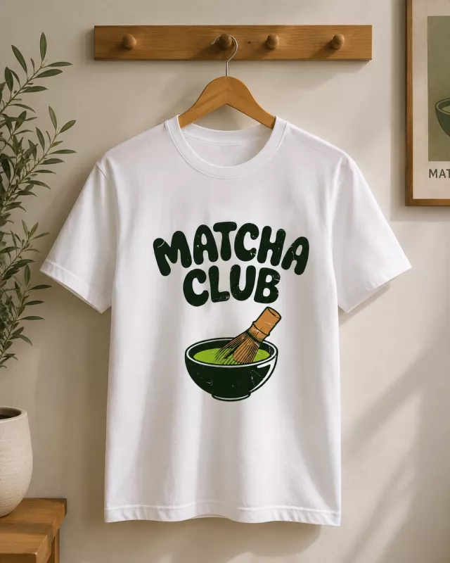 MATCHA CLUB BASKILI T-SHİRT