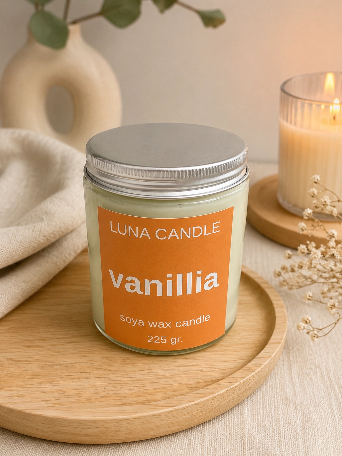 VANİLYA SOYA WAX CANDLE - 225 GR