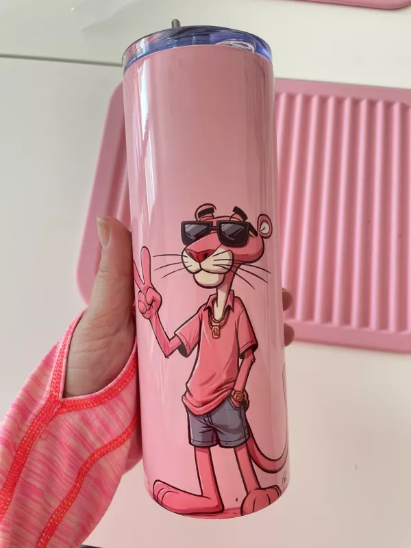 PEMBE PANTER ÇELİK TERMOS