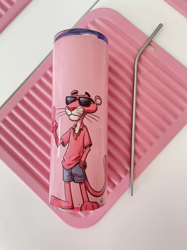 PEMBE PANTER ÇELİK TERMOS
