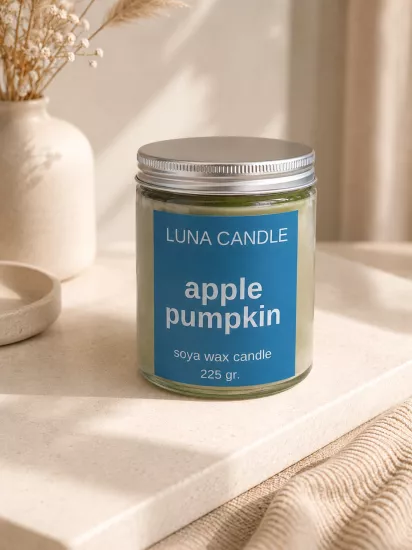 APPLE PUMPKIN SOYA WAX CANDLE - 225 GR