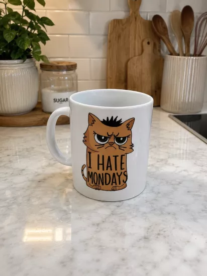 KEDİ BASKILI KUPA BARDAK