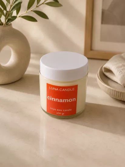 CINNAMON SOYA WAX CANDLE - 100 GR