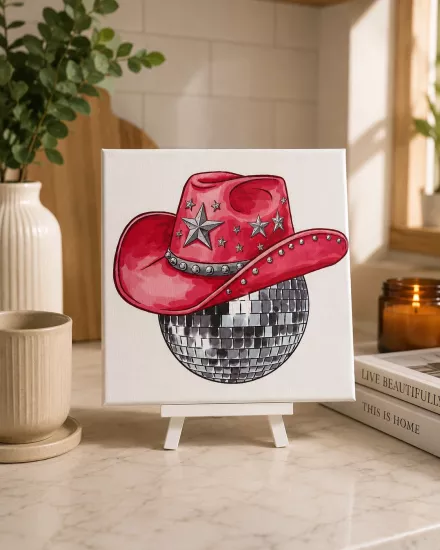 KOVBOY ŞAPKA CANVAS TABLO
