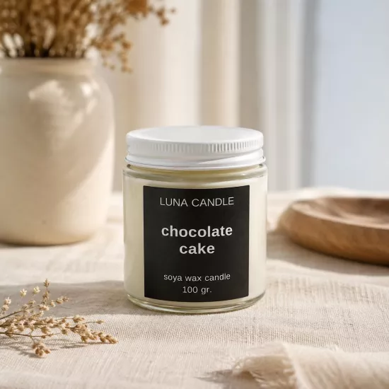CHOCOLATE CAKE SOYA WAX CANDLE - 100 GR