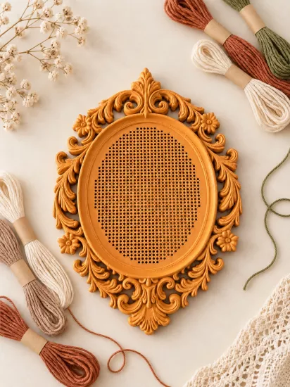 OVAL KANAVİÇE TABANI - SÜTLÜ KARAMEL