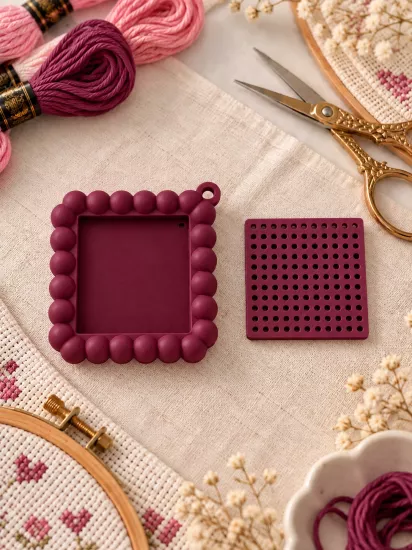 BUBBLE ANAHTARLIK - BORDO - 2 ADET