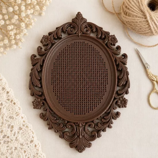 OVAL KANAVİÇE TABANI - KAHVE