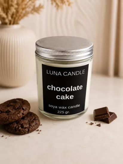 CHOCOLATE CAKE SOYA WAX CANDLE - 225 GR