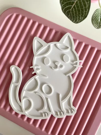 KEDİ ÇOCUK BOYAMA PLAKASI - 10 ADET