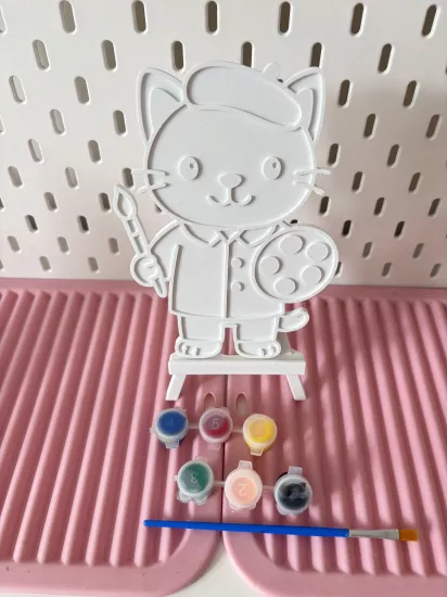RESSAM KEDİ ÇOCUK BOYAMA SETİ